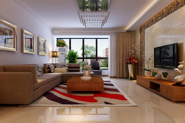 現代中式裝修客廳效果圖3.jpg