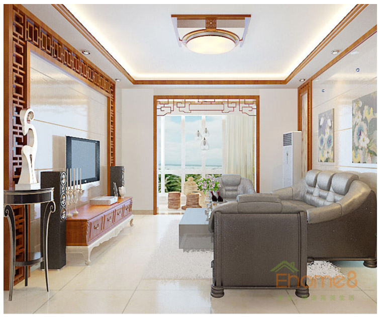 北大陽光原木客廳裝修效果圖1