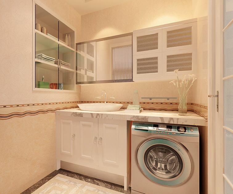 東郡現代小清新風格113平米洗臉間裝修效果圖