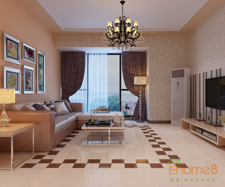 東郡82平米三房一廳小清新客廳裝修效果圖55