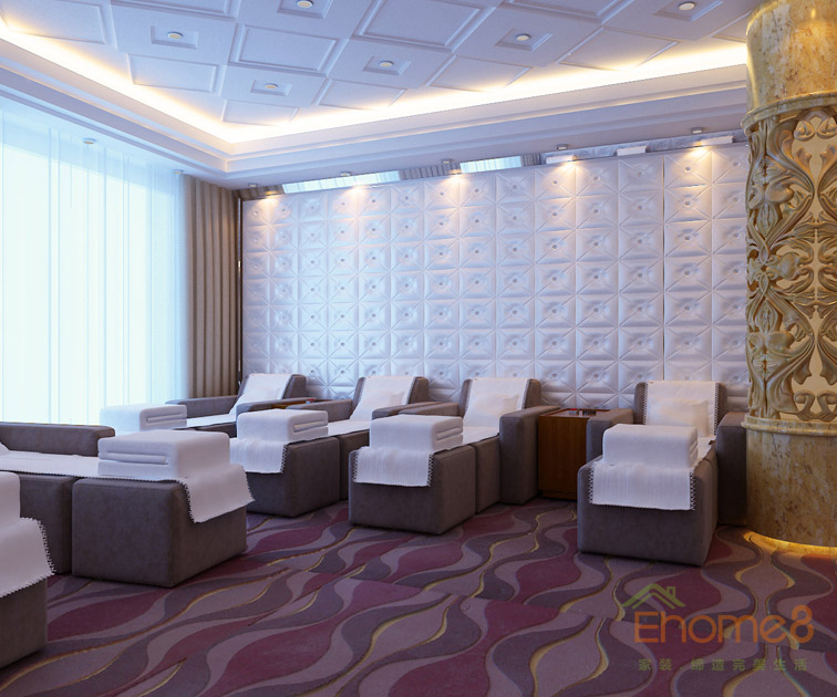 田園風金秀華東大酒店歐式大廳按摩裝修效果圖1