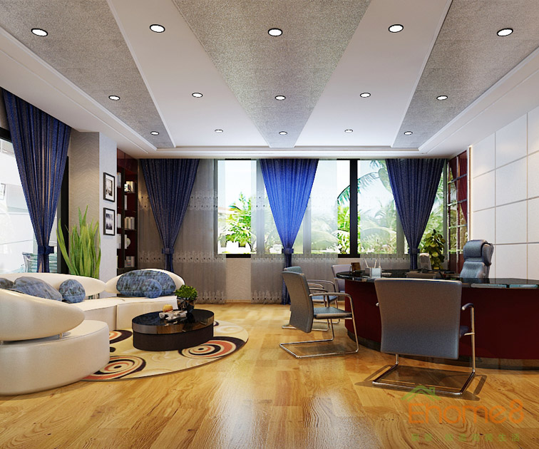 現(xiàn)代風(fēng)辦公室裝修效果圖1