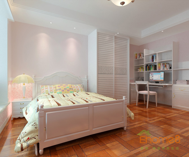 三房一廳112㎡歐洲復(fù)古風(fēng)格兒童房裝修效果圖1