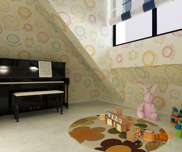 165㎡躍層美式風(fēng)格兒童娛樂處裝修效果圖