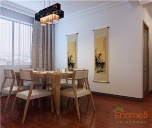 桃源居93㎡三房一廳中式風格裝修效果圖