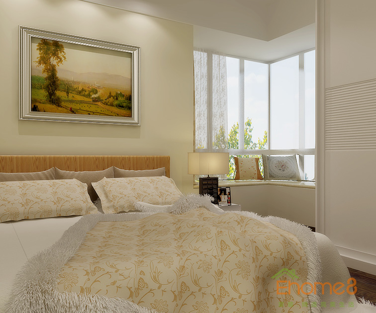 77㎡兩房一廳歐式風格臥室裝修效果圖32