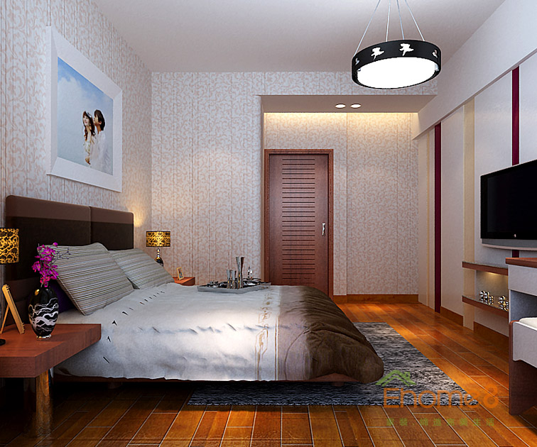 128㎡躍層美式風格次臥裝修效果圖