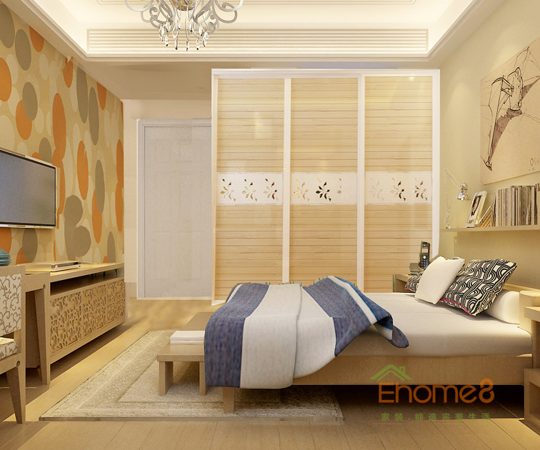 72㎡兩房一廳現代風格次臥裝修效果圖6