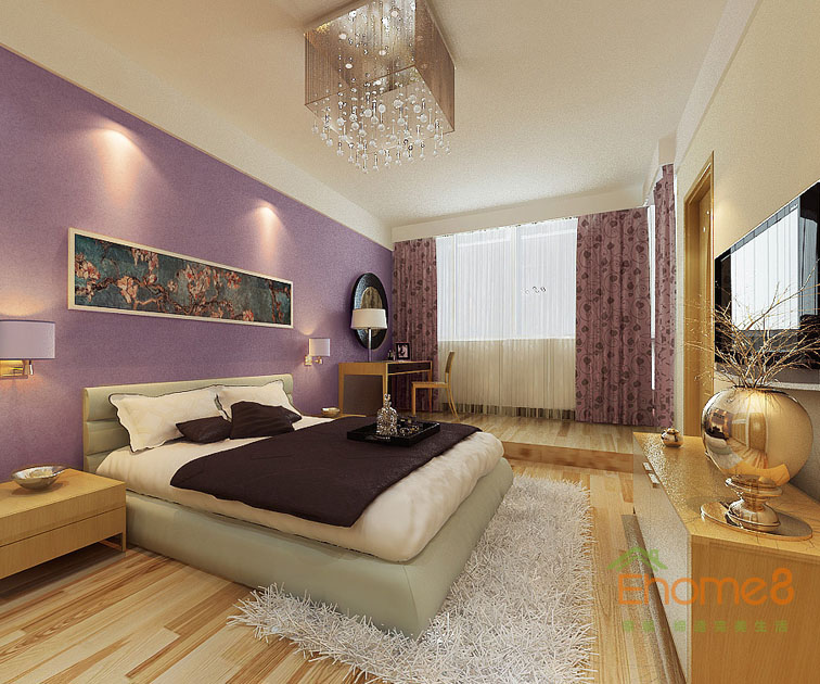 63㎡兩房一廳現代簡約風格主臥裝修效果圖