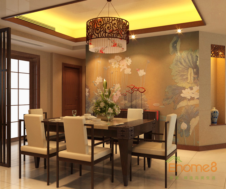 179㎡復式中式簡約風格餐廳裝修效果圖