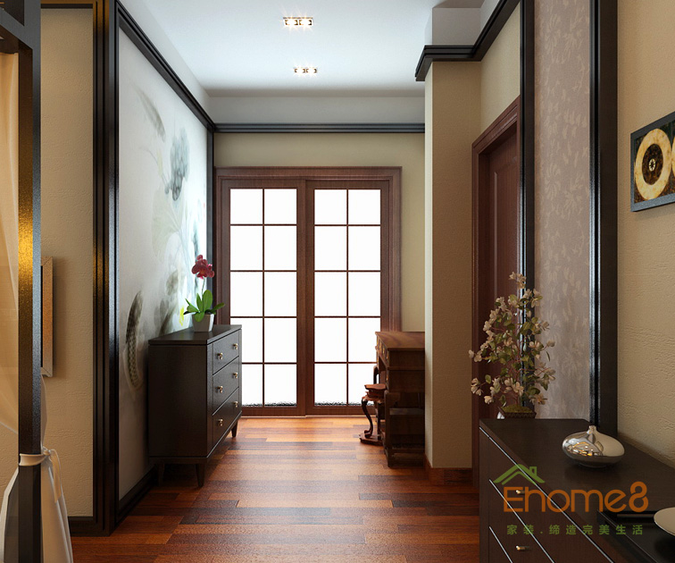 179㎡復式中式簡約風格入戶玄關裝修效果圖