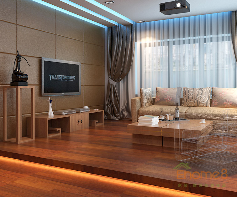 179㎡復式中式簡約風格影音室裝修效果圖6412