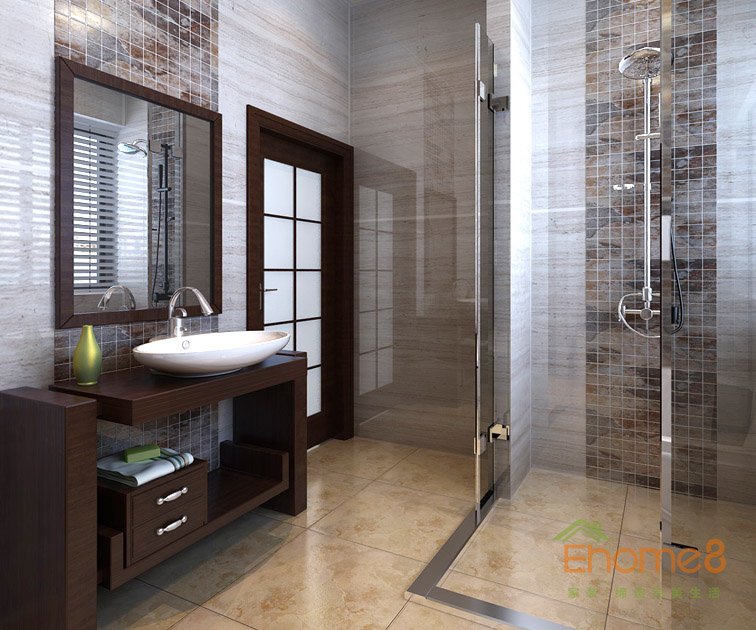 179㎡復式中式簡約風格浴室洗臉臺裝修效果圖