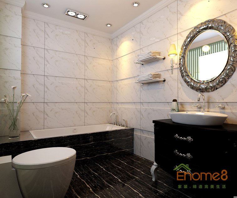 186㎡躍層歐式風格浴室裝修效果圖