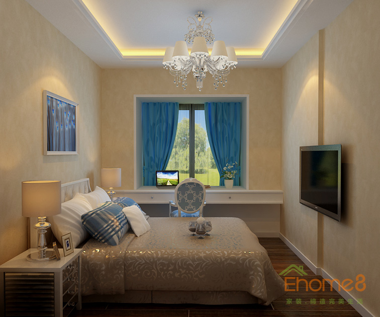 106㎡兩房一廳現代簡約風格客臥裝修效果圖