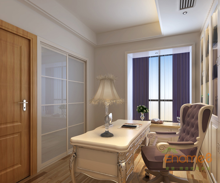 158㎡四房兩廳法式風格書房裝修效果圖.jpg