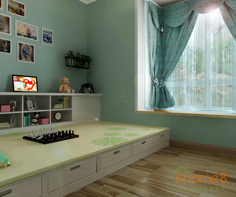 75㎡兩房一廳中式風(fēng)格娛樂處裝修效果圖