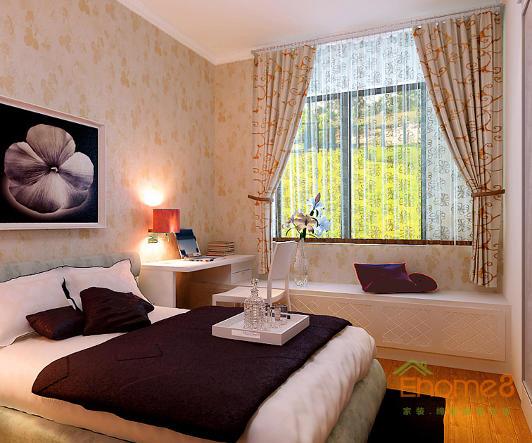 102㎡三房一廳法式風格老人房裝修效果圖